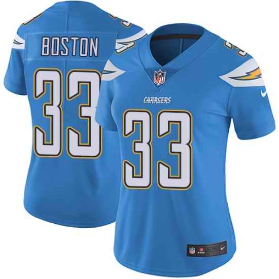 Nike Chargers #33 Tre Boston Electric Blue Alternate Womens Stitched NFL Vapor Untouchable Limited Jersey
